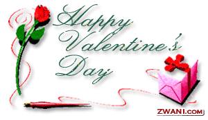 Romance, Happy valentine's day with a rose and a gift box