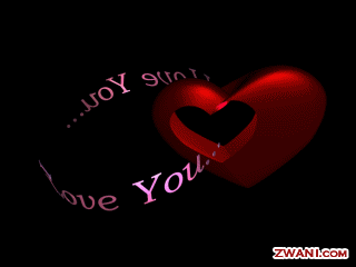I love you turning in circle through a heart