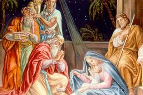 Baby Jesus with Maryam, Yoseb, and the three kings