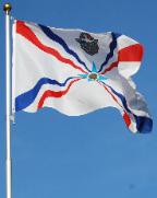 Assyrian Flag over the blue sky of San Jose California, By An Ashuria